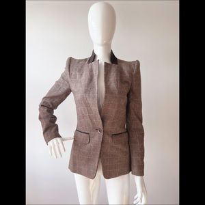 TED BAKER Structured Accentuated Padded Wool Blazer